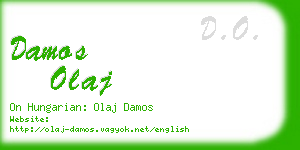 damos olaj business card